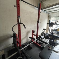 Half Rack With Iron Grip Weights 