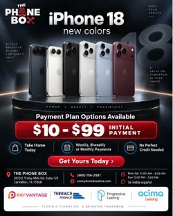 iPhone 18 pro max Pre Orders Available on payment plan options without perfect credit 🥳😱