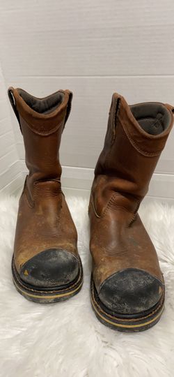 KEEN FOOTWEAR MEN'S WELLINGTON PULL-ON STEEL TOE WORK BOOTS Size 8