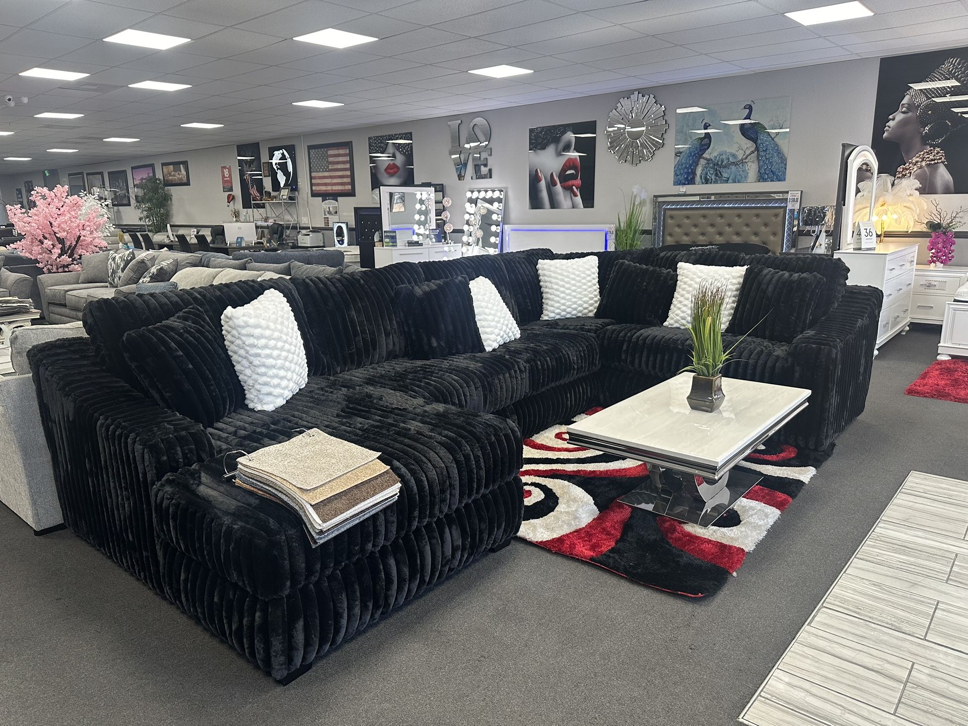 Black Sofa Sectional🇺🇸 American Custom Made🇺🇸