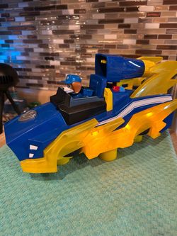 the PAW Patrol Mighty Pups Charged Up Chase Transforming Deluxe Vehicle