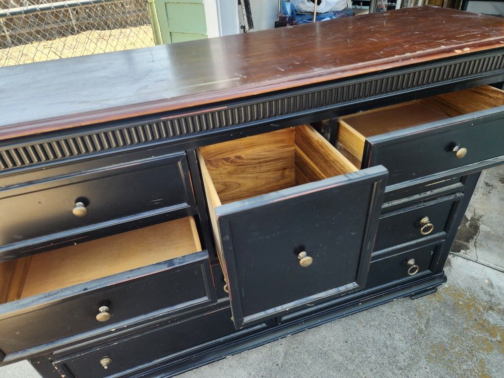 Very Nice 2 Person His & Her Black Dresser