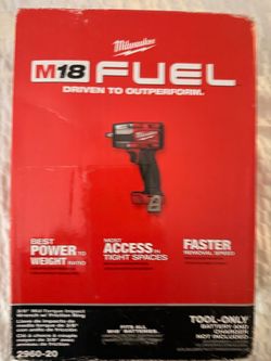 Milwaukee M18 Fuel 3/8" Impact Wrench Tool-Only