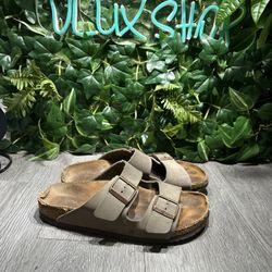 Birkenstock Arizona Slide Sandals 2 Strap Buckle Stone Women's US Size 10 EU 41