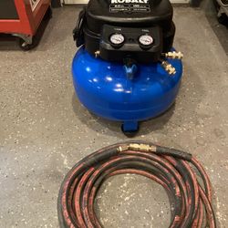 Air Compressor Kobalt With Hose. 6 Gallon, 150 psi. 