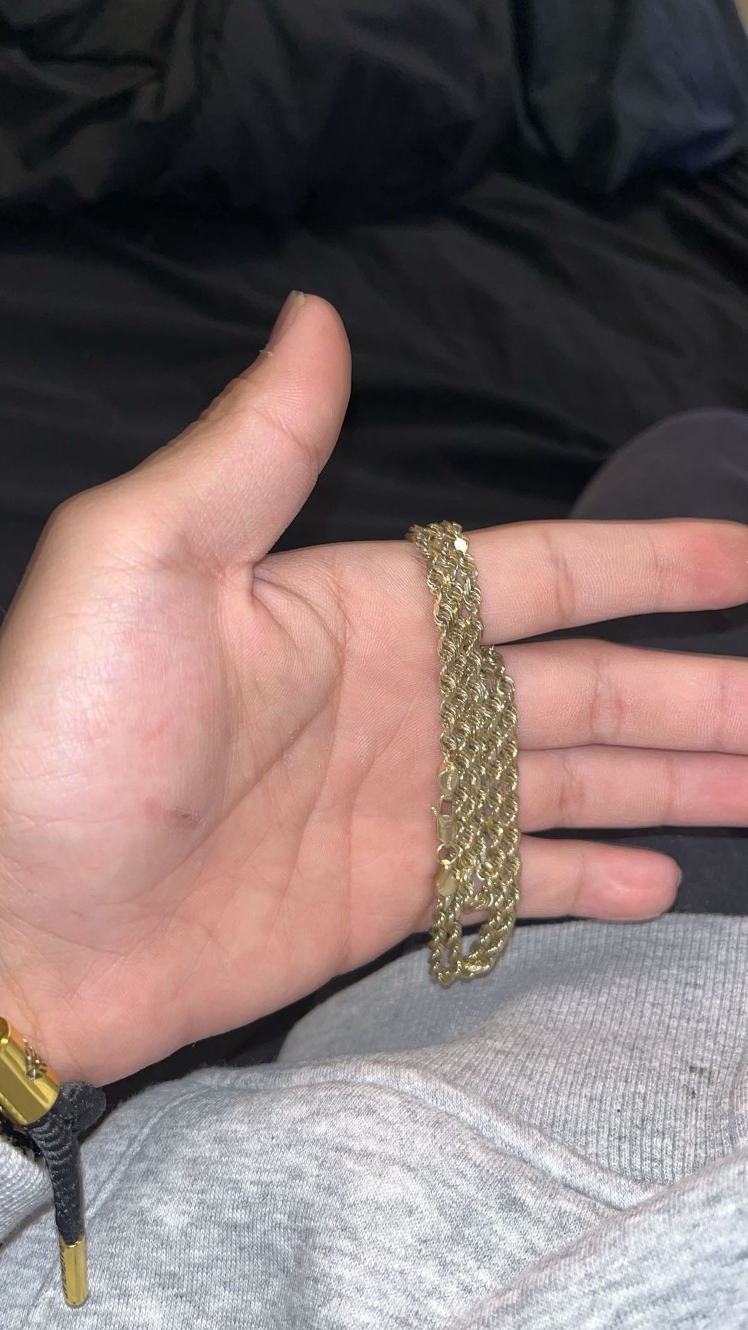 10k Solid Gold 26in Rope Chain