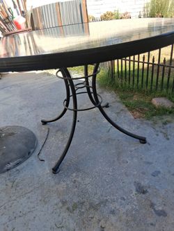 Glass patio table