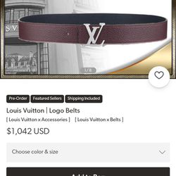 Louis Vuitton Brand New Belt Never Used