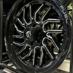 🏁20” Gloss Black Mill Fuel Wheels 💥🏁