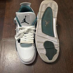 Oxidized Green Retro Jordan 4s, Size 10.5