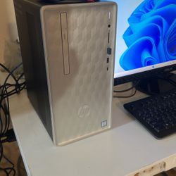 HP I3 8100 16GB Desktop And 28 Inch Monitor