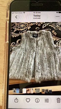 525 America Luxe natural rabbit fur l size vest