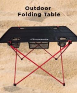 2 traveling folding chairs 1 folding table