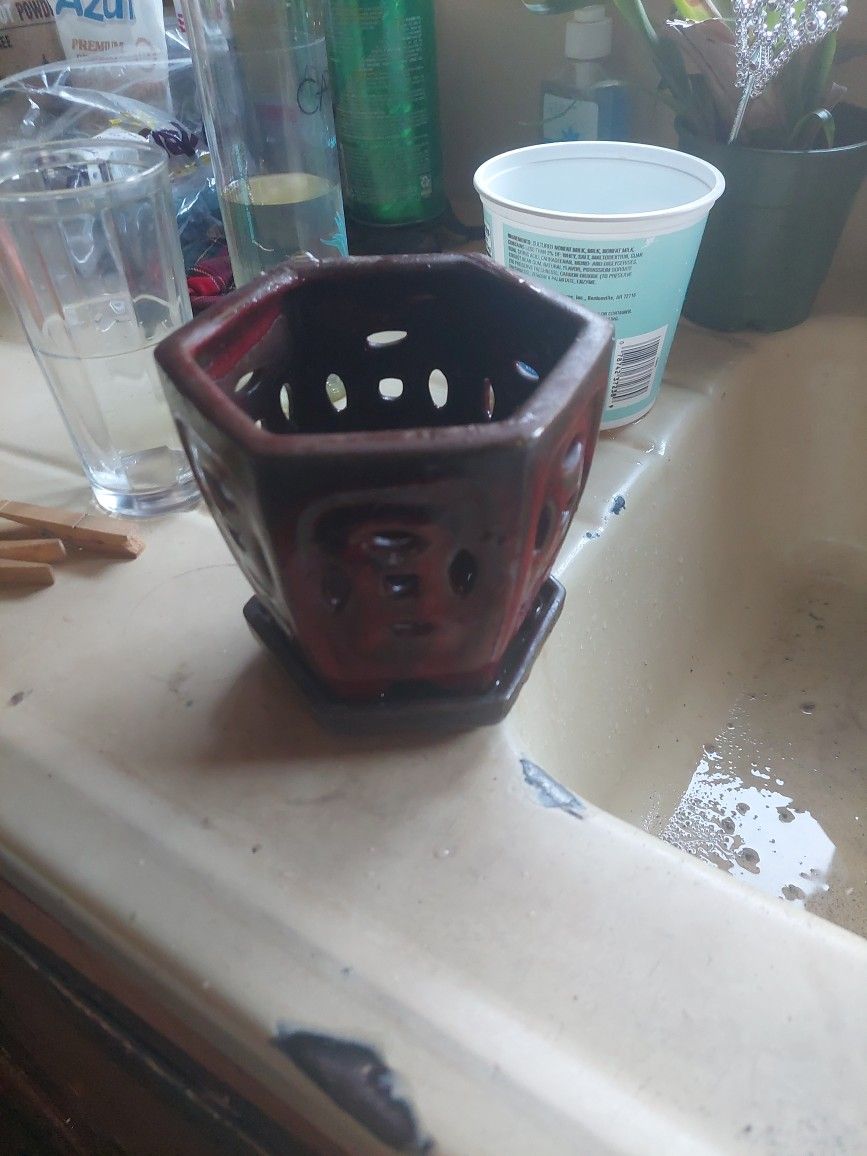 Red Ceramic Pot