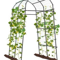 $30.00 Garden Trellis for Climbing Plants, Metal Plant Support with Trellis Netting, Outdoor Cucumber