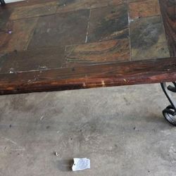 Heavy Wood Table Set Of 3 