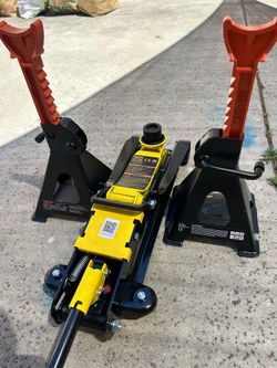New 3Ton Jack Stands & 2.5Ton Low Profile Steel Floor Jack
