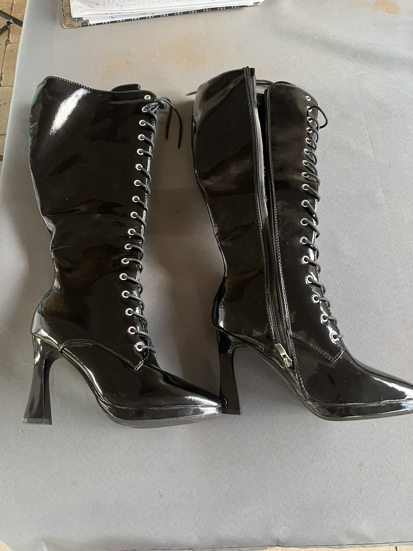 Black Knee High Boots