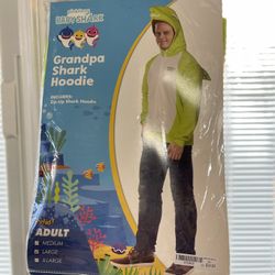 Adult Large Grandpa Shark Halloween Sweater / Costume NEW