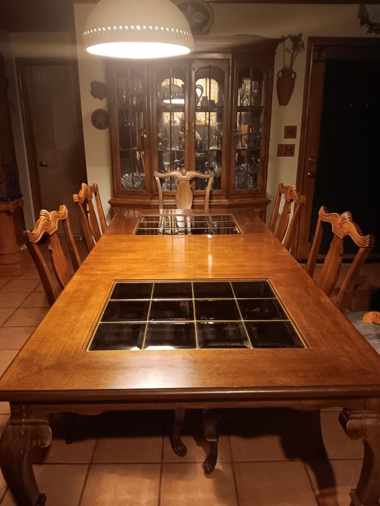 Formal Dining Table And China Cabinet