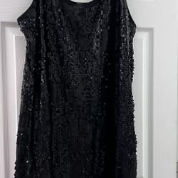 Sequin Little Black Dress - Size 1x