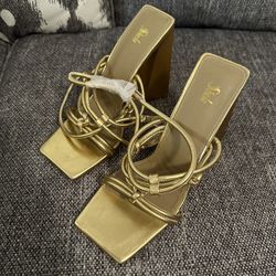 Women’s Gold Sandal Heels