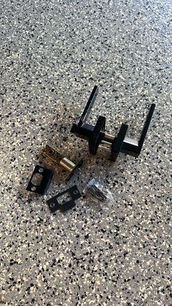 Black interior door handle lock