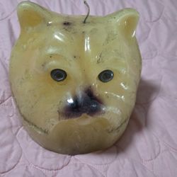 Vintage cat 70s candle 
