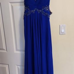 Blue color with sequin.  Beautiful and stylish, worn only once. Xscape Blue Evening Gown Dress. Size 4 