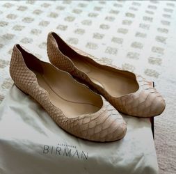 Alexandre Birman Blush Python embossed flats