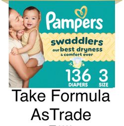 Pampers Swaddlers Size 3 Diapers 136 Count Pañales