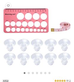 Breast Pump Flange Inserts with Measuring Card