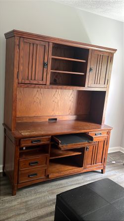 Wood utility desk
