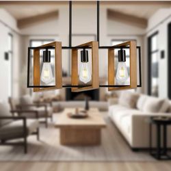 23.6" Kitchen Island Lighting,3 Lights Dining Table Chandelier