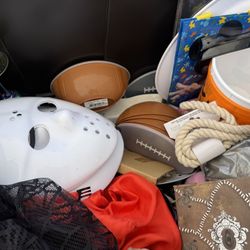 Halloween Masks And Tote Full