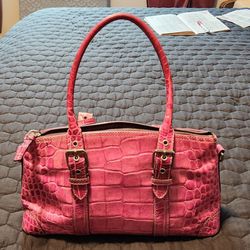 Dooney and Bourke croc embossed satchel