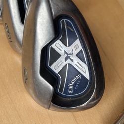 Callaway, X 18 irons 3,4,6,8,9,P