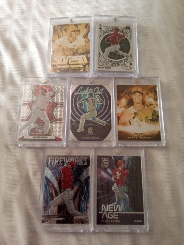 7 Card Shohei Ohtani Lot.
