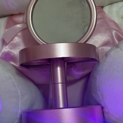 Rose Gold Hand Mirror w/ Brush Stand Holder