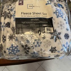 Fleece Sheet Set For King