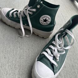 Platform Faux Leather Converse Sneakers