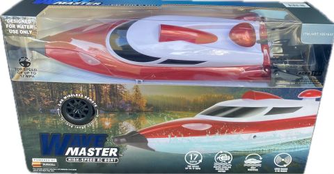 Wave Master Red Color High Speed RC Boat 2.4GHz Remote Control Racing Boat New