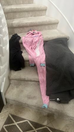 Free Blanket Feet in Pjs and old navy jacket