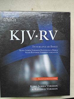 Kjv RV Cambridge interlinear Bible calfskin