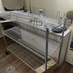 Metal Heavy Duty Kitchen Cart Storage Wire Shelve
