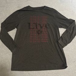 Live Throwing Copper Men's Long Sleeve Dark Gray Shirt XL Thre Thread Shop
