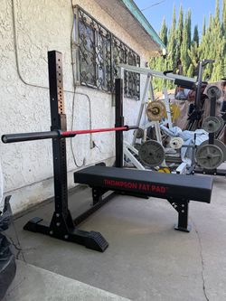 Rogue Monster lite Comp bench w/ Rogue power bar for sale