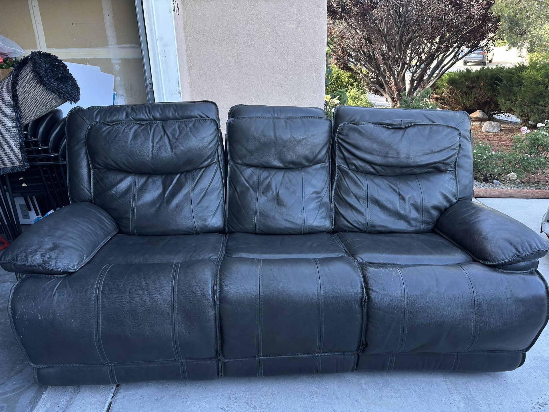 Dark Grey Electric Recliner Couch