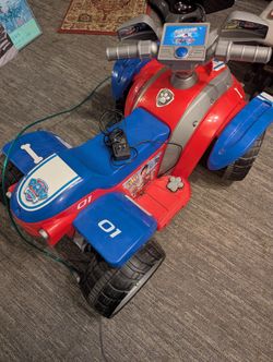 PAW PATROL FOUR WHEELER WITH CHARGER READ DESCRIPTION