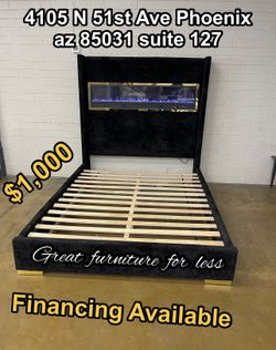 Queen Size Bed Frame Black Brand New